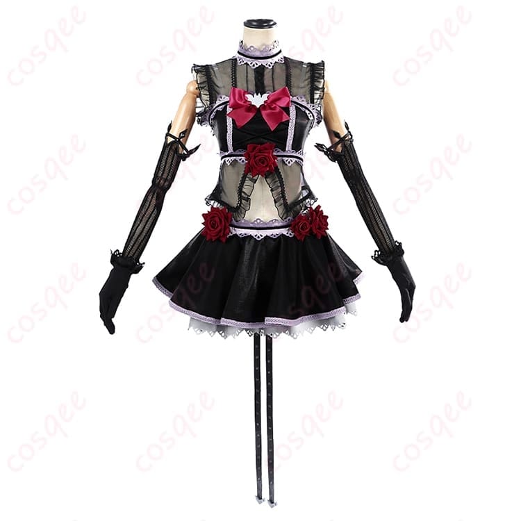 西木野真姫 怪談編コスプレ 赤黒ゴシックで写真映えする華やかセット - 1枚目の画像