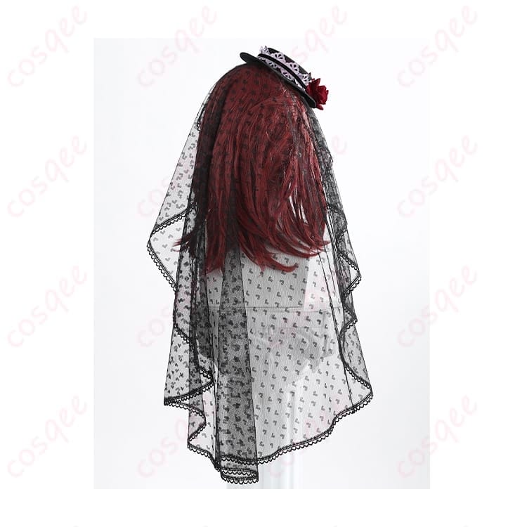 西木野真姫 怪談編コスプレ 赤黒ゴシックで写真映えする華やかセット - 6枚目の画像