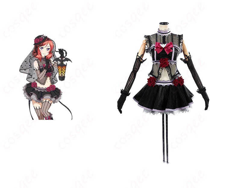 商品正面と西木野真姫キャラクターのコスプレ衣装が融合した画像 - コスプレ衣装、ラブライブ!スクフェス、西木野真姫