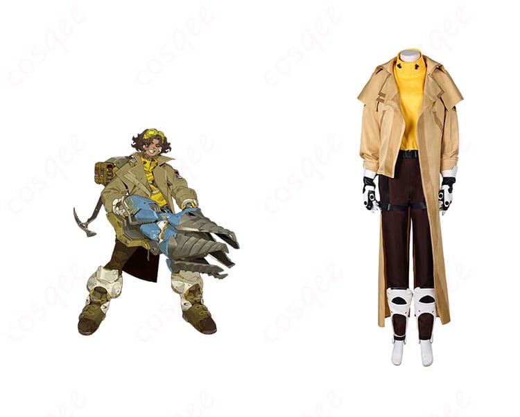 オーバーウォッチ 2 ベンチャー コスプレ衣装 正面とキャラクターのコラボ写真