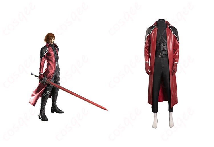 ジェネシス・ラプソードス コスプレ衣装 正面とキャラクターのコラボ画像 - FFVII コスプレ衣装、キャラクター愛好者必見!