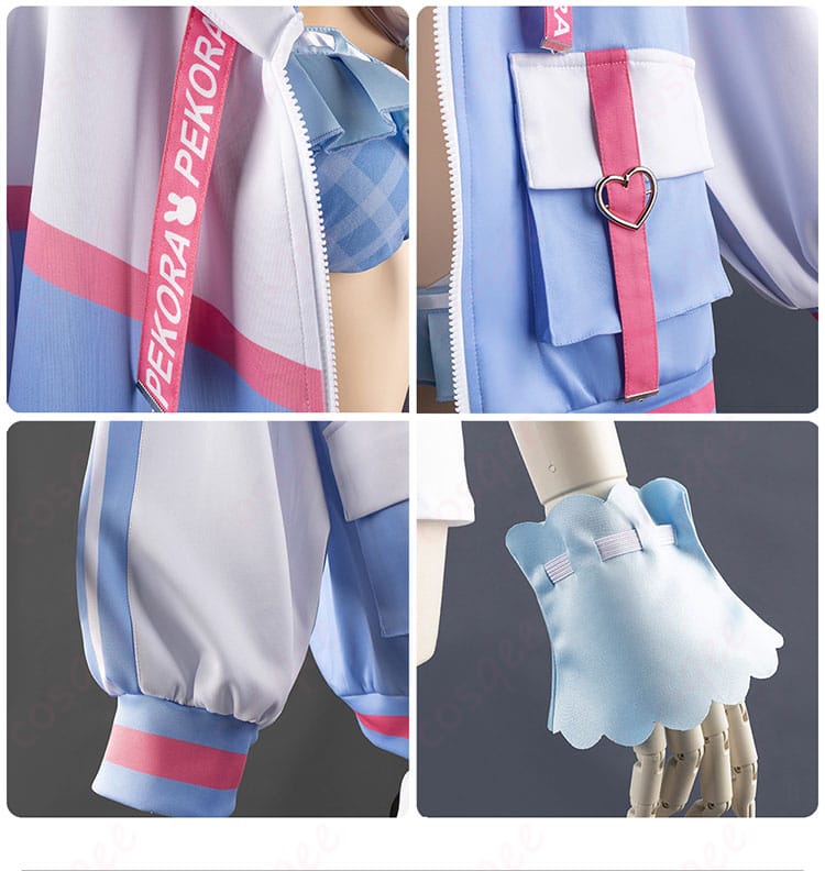 コスプレ衣装の外套装飾と手飾りのディテール。細部まで丁寧に仕上げた美しいデザイン。