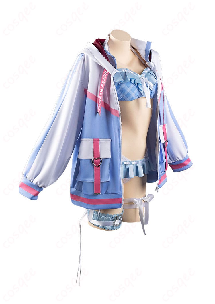 兎田ぺこらのコスプレ衣装側面の画像。しっかりとした縫製と細かい装飾。