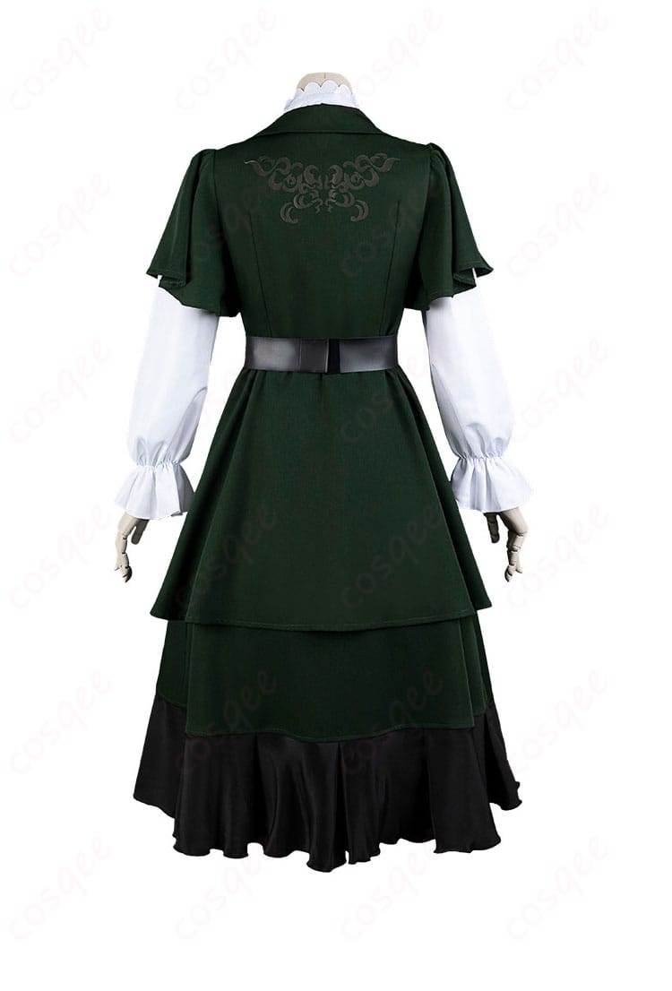 商品背面のコスプレ衣装の画像。衣装の背面と細部のデザインが忠実に再現されています。