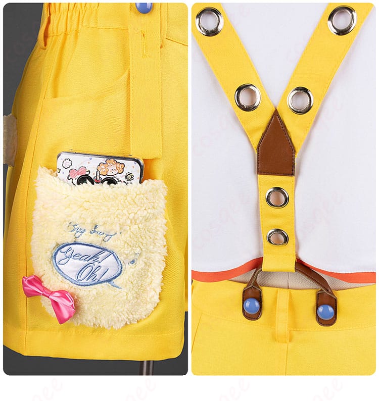 学マス コスプレ衣装のズボン・サスペンダー装飾|後ろ姿からも魅せるこだわりの仕上がり