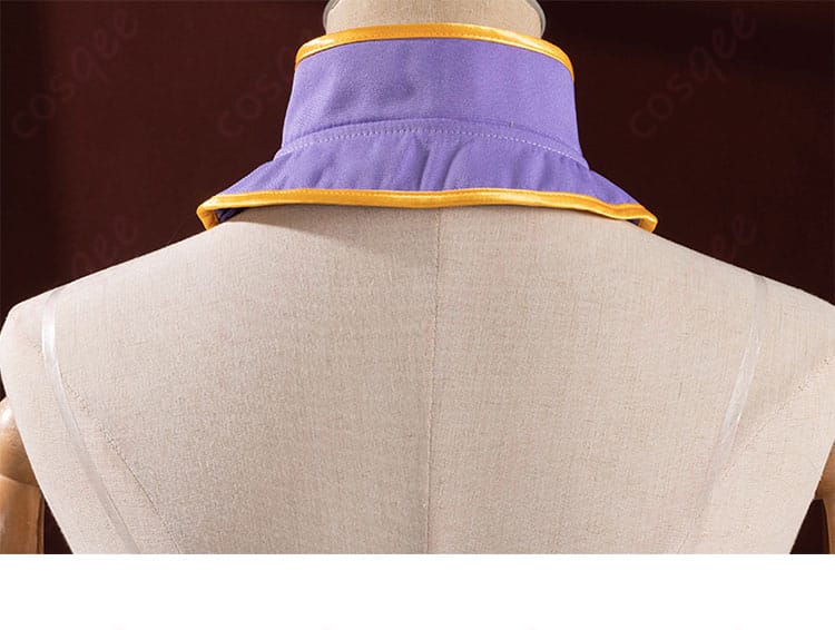 コスプレ衣装の背面細部。衣装の背面のデザイン、構造がしっかり見える画像。