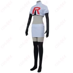 ポケモン ムサシのロケット団制服コスプレ 衣装一式で即完成・撮影もイベントも快適 - 2枚目の画像（サムネイル）