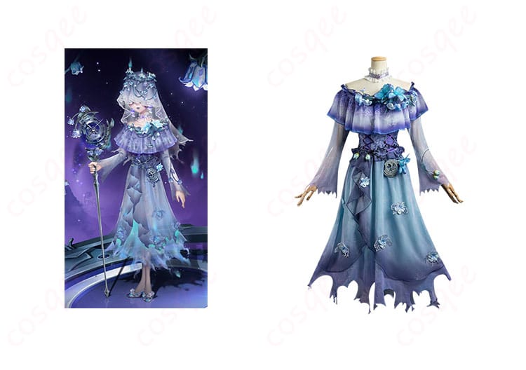 商品正面とキャラクター(メリー・プリニウス)を組み合わせたコスプレ衣装の画像。ゲーム「IdentityV 第五人格」からの高い再現度を誇る衣装。