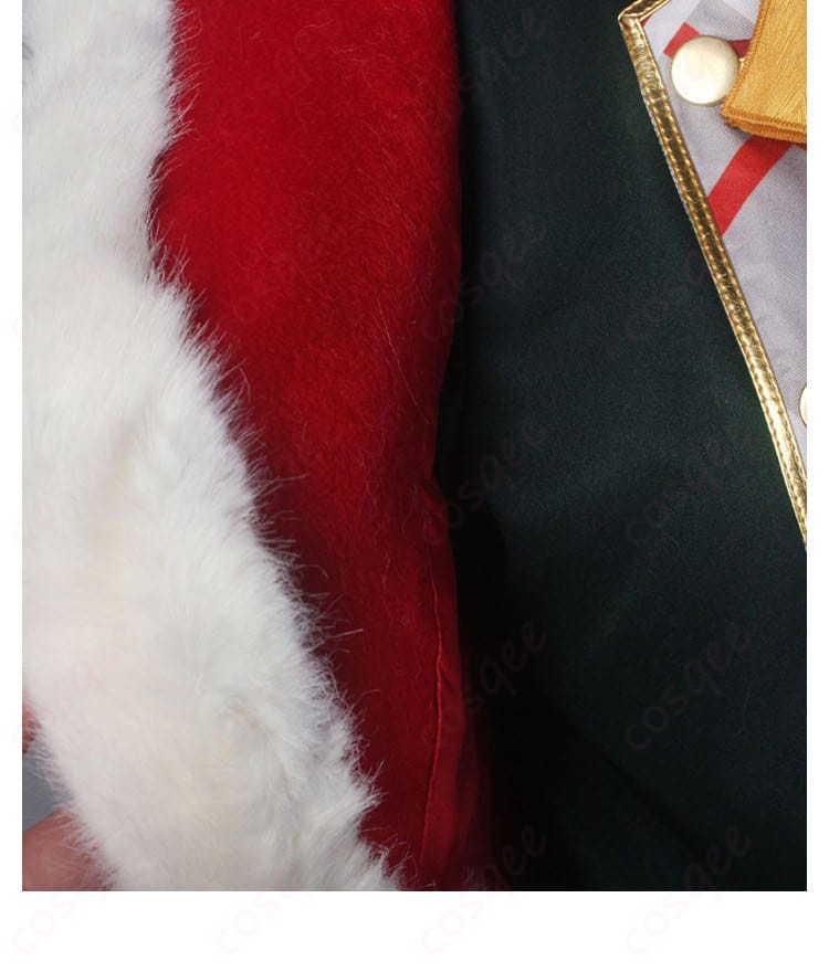 毛皮のような衣襟の装飾。あんさんぶるスターズ! 真白友也の冬衣装の暖かさを感じさせるディテール。