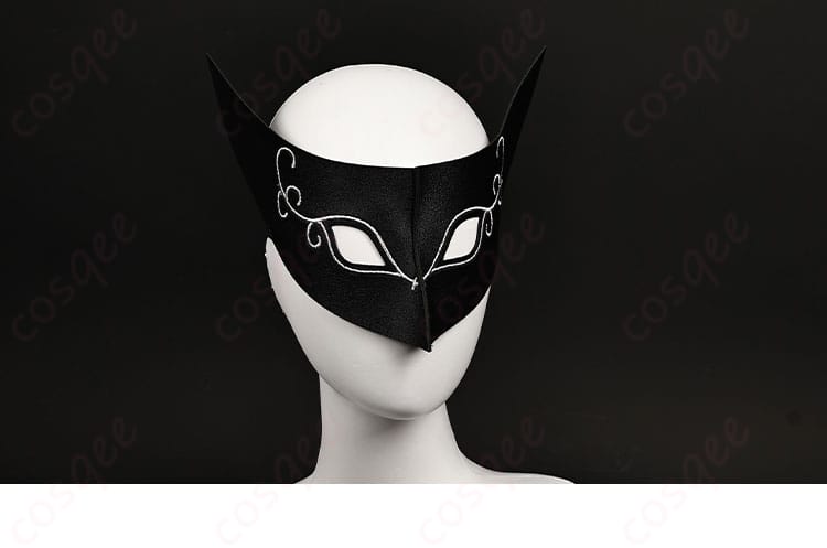 芳澤かすみ 怪盗服 コスプレ衣装 仮面装飾細部