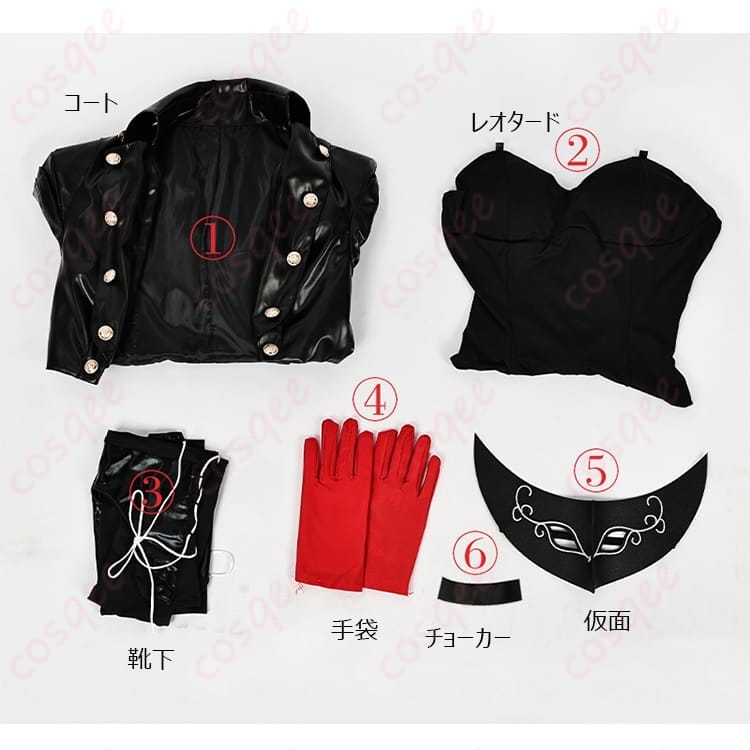 ペルソナ5R 芳澤かすみ 怪盗服 コスプレ衣装 エレガントな存在感で写真映え抜群 - 6枚目の画像