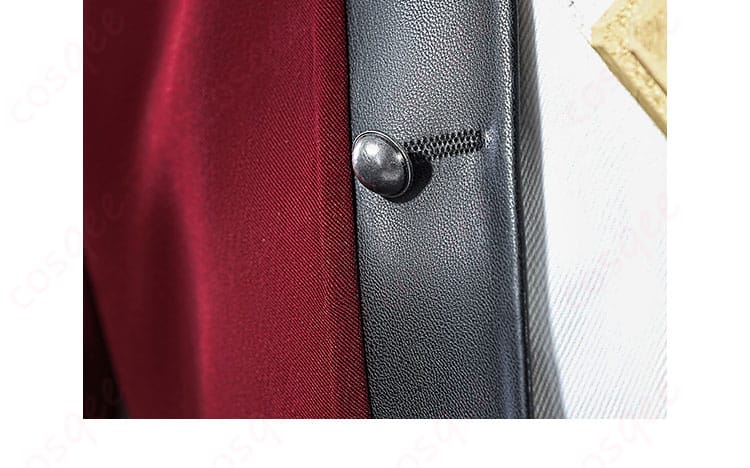 門襟のボタン装飾詳細図 - コスプレ衣装の門襟ボタン装飾、細部