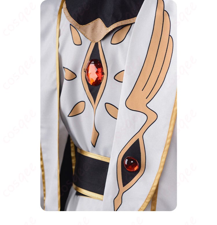 服装背面の詳細画像 - ルルーシュ皇帝コスプレ衣装の背面のディテール。完璧なフィット感と美しい背面装飾。