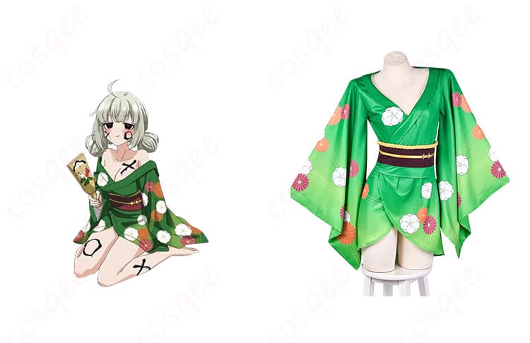 魔法少女にあこがれて 阿良河キウィ お正月ver. コスプレ衣装 正面とキャラクターの合わせ画像【忠実再現】