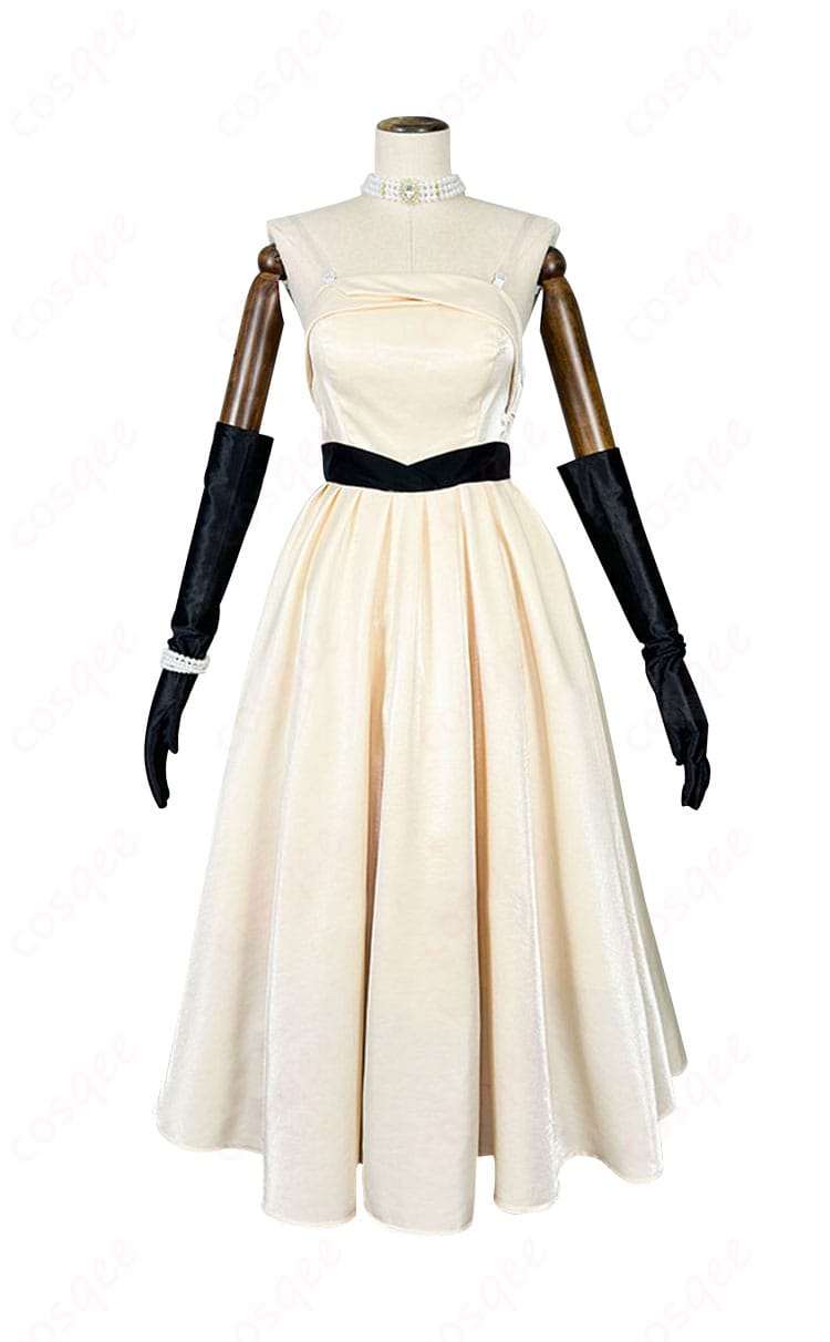 商品正面のコスプレ衣装『白に溶ける』。プレイヤー(女主人公)の衣装デザインがよく見える。