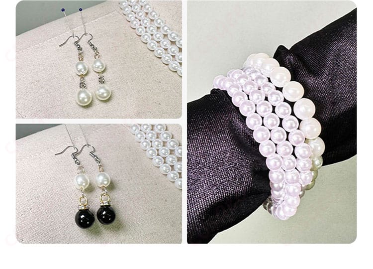 耳飾り、首飾り、手飾りディテール画像 - 「恋と深空 プレイヤー」の耳飾り、首飾り、手飾りのディテールをクローズアップ。アクセサリーにこだわりを感じます。