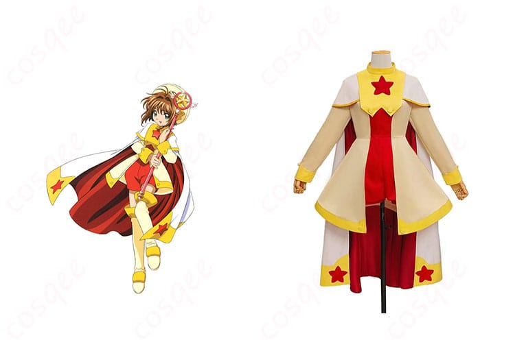 カードキャプターさくら 木之本桜 コスプレ衣装の正面写真。キャラクターと衣装のリアルな再現。コスプレ通販での購入をお勧め!