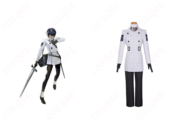 商品正面とキャラクターの組み合わせ写真 - メタファー:リファンタジオの主人公ストロールのコスプレ衣装。キャラクターと衣装のリアルな再現。