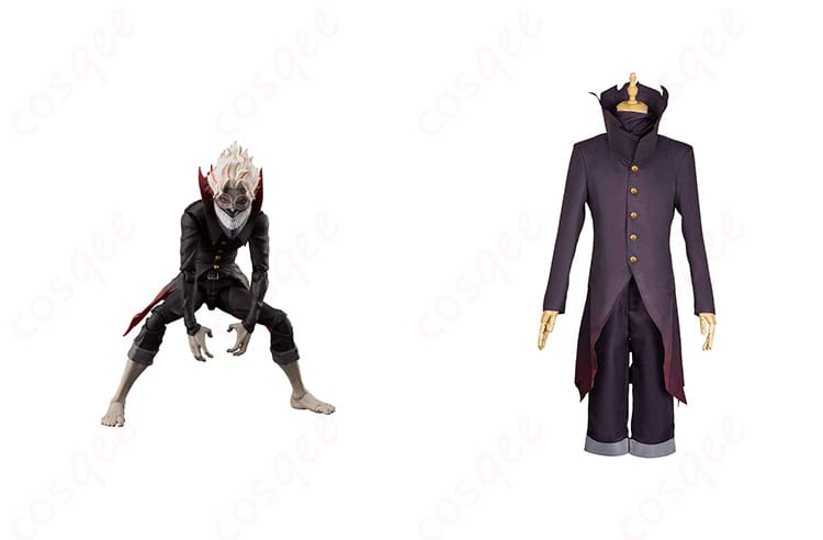 商品正面とキャラクター高倉健(オカルン)の融合イメージ | ダンダダン コスプレ衣装