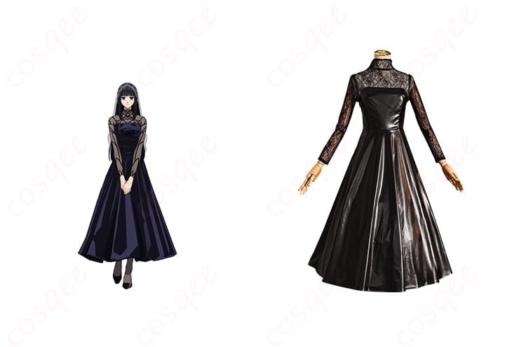 商品正面とキャラクターの融合画像 - SAKAMOTO DAYS 大佛(おさらぎ)コスプレ衣装の正面、キャラクターと衣装を組み合わせたシーン