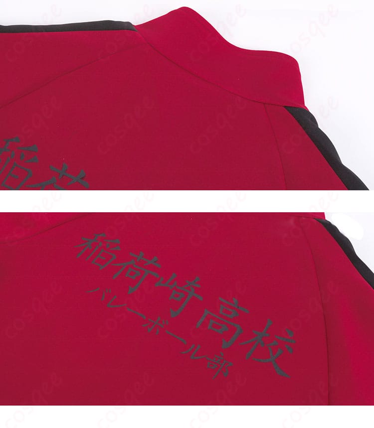 服の背面のディテール。ジャージの背面に施されたデザインが細かく映されている。着心地とファッション性の両立。