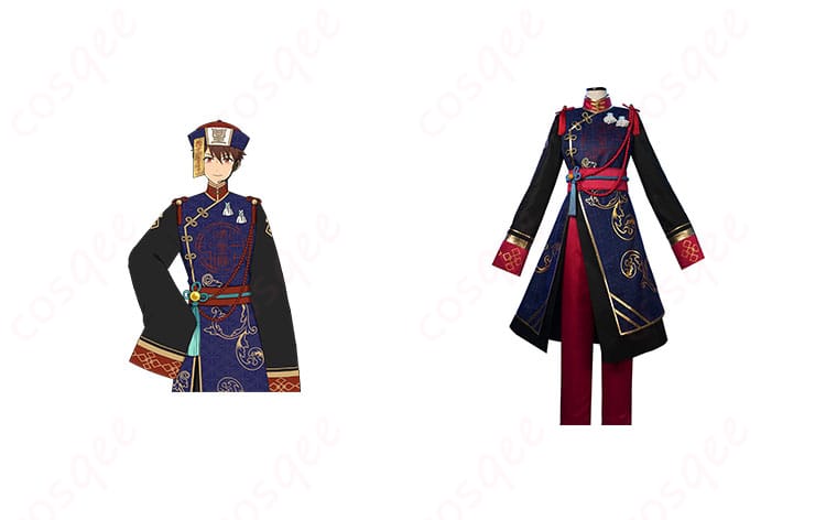 商品正面とキャラクターのイメージを組み合わせたコスプレ衣装の画像 - あんさんぶるスターズ!! 守沢千秋、高峯翠、深海奏汰などのキャラクターの衣装詳細