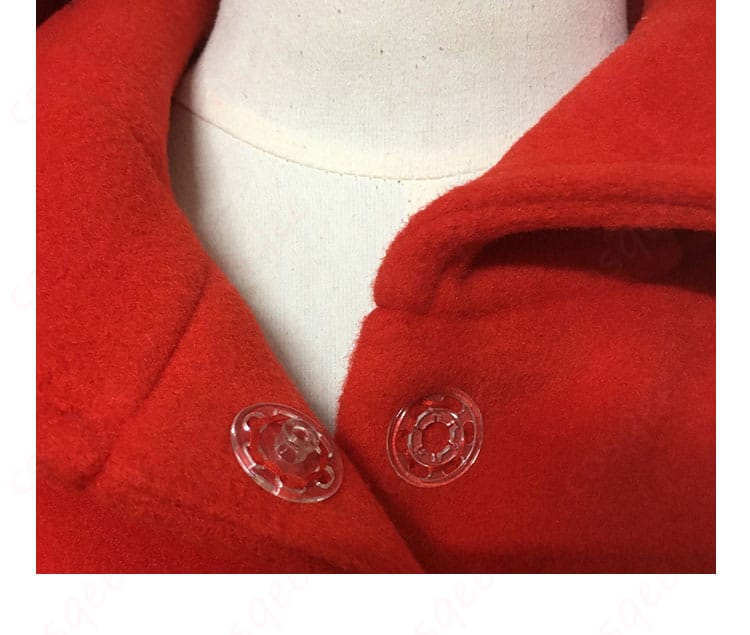 服装の襟装飾の細部 – 木之本桜のうさ耳バトルコスチュームの襟装飾。高精度な再現。