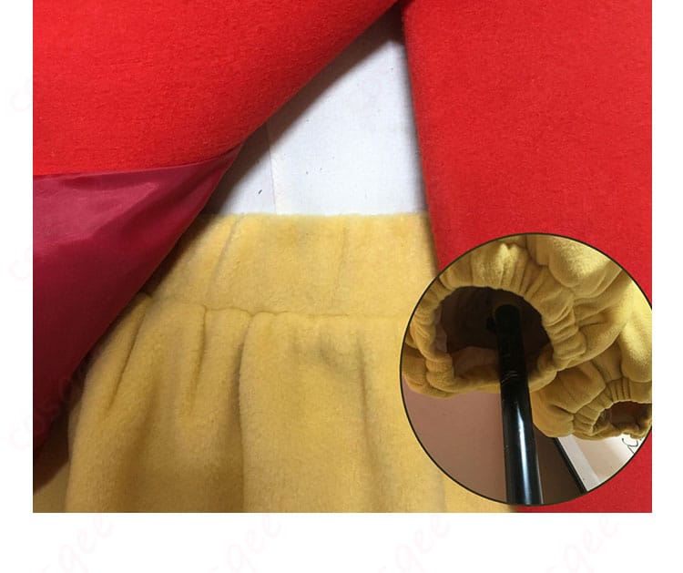 パンツの細部 – 木之本桜のコスチュームのパンツのディテール。着心地とデザインの美しさ。