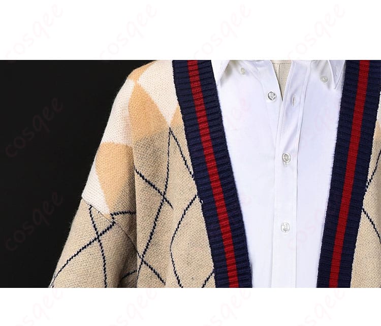 恋と深空 ホムラ コスプレ衣装の門襟装飾細部。精緻な刺繍と装飾がリアルに再現されています。