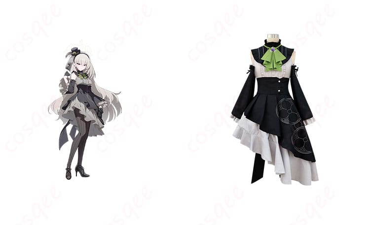 ブルーアーカイブ 歌住サクラコ アイドル コスプレ衣装 正面とキャラクターの組み合わせ