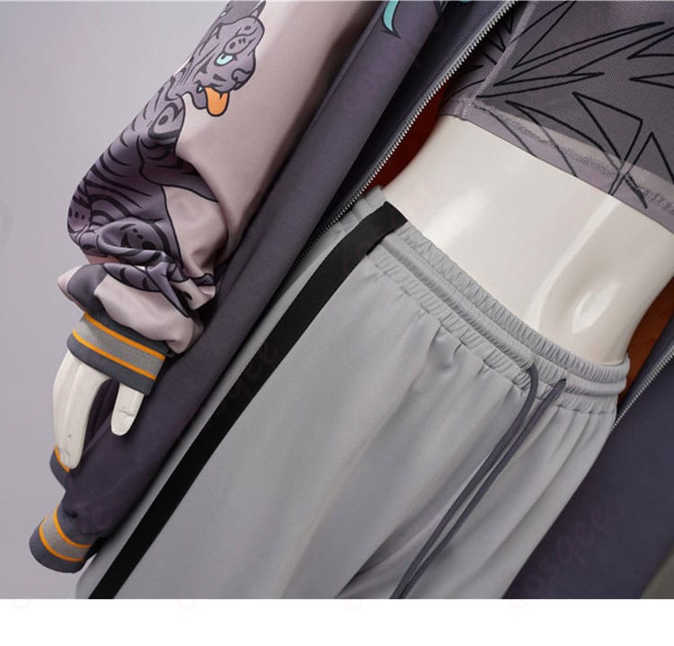 パンツ装飾のディテール。虎金妃笑虎コスプレ衣装のパンツ部分の装飾デザイン。