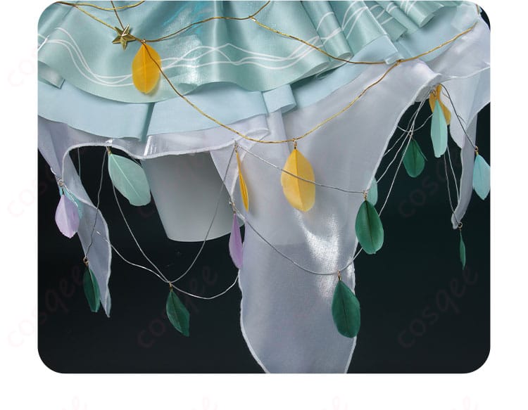 『第五人格』踊り子のコスプレ衣装スカート裾に施されたデザイン、豪華な装飾が特徴。