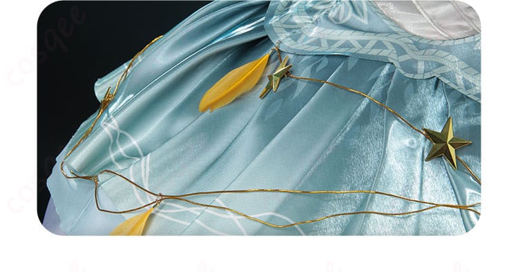 踊り子コスプレ衣装のスカート部分のデザイン、細かい装飾が特徴的です。