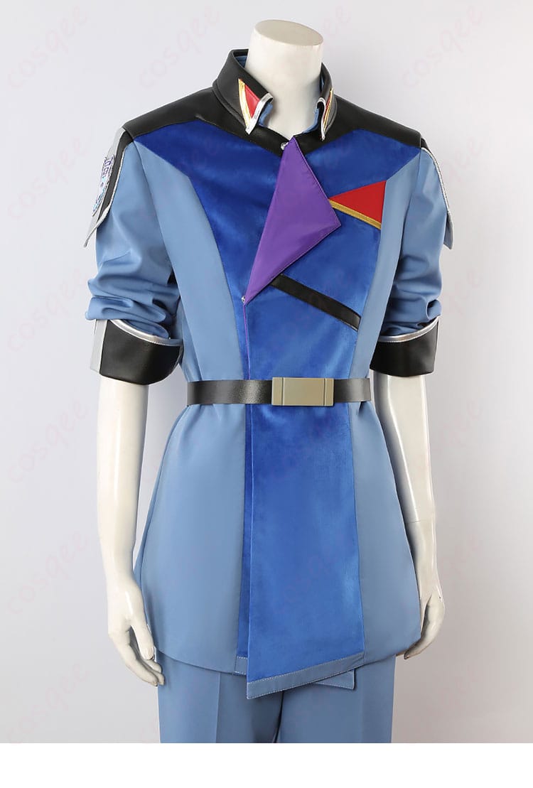 ムウ・ラ・フラガの制服の上着部分の装飾。精緻な刺繍と生地の質感が特徴です。