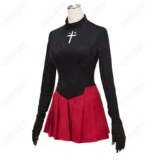 Fate／EXTRA Record 遠坂凛 コスプレ衣装 赤黒コーデで映える学園スタイル XS–XXL - 2枚目の画像（サムネイル）