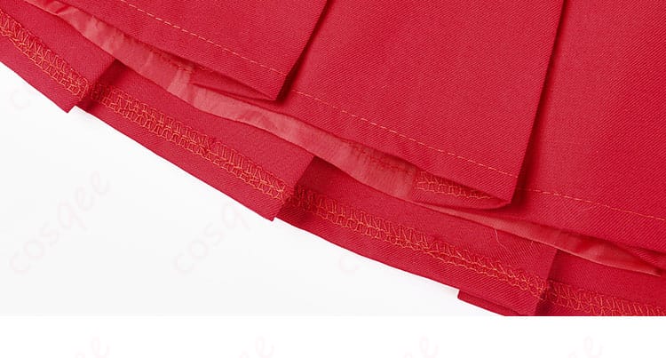 スカートの裾の装飾細部。Fate/EXTRA Recordの遠坂凛コスプレ衣装のスカート裾のデザイン。