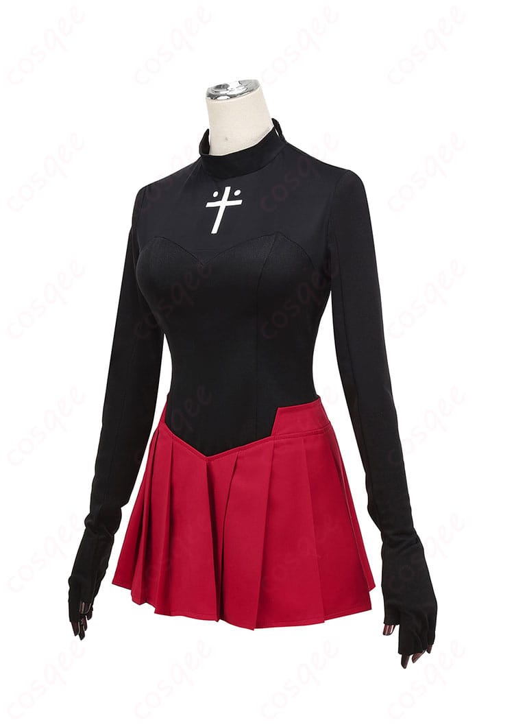 商品側面のコスプレ衣装の画像。Fate/EXTRA Recordの遠坂凛のコスプレ衣装のサイドビュー。