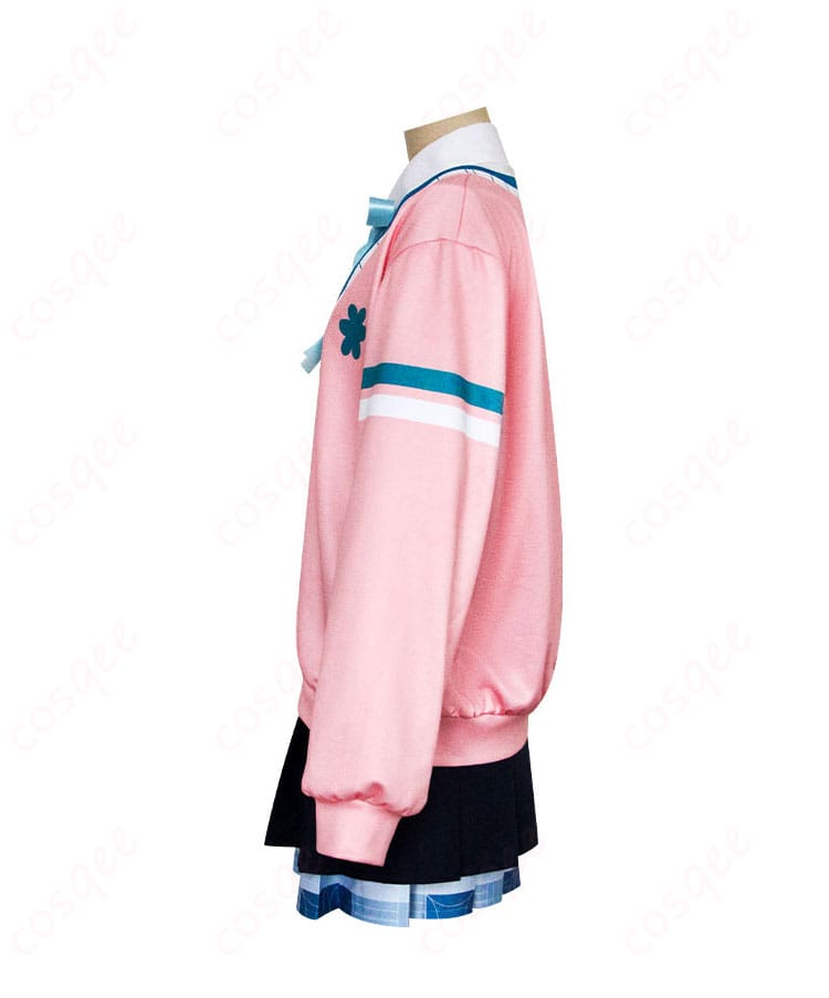 「学園アイドルマスター 花海佑芽 コスプレ衣装 左側の詳細、制服のディテールをクローズアップ」