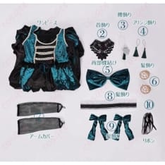 黒執事 シエル・ファントムハイヴ 緑の魔女ドレス コスプレ｜ゴシックに映えるフリルとエメラルドの存在感 - 7枚目の画像（サムネイル）