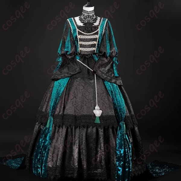 黒執事 シエル・ファントムハイヴ 緑の魔女ドレス コスプレ｜ゴシックに映えるフリルとエメラルドの存在感