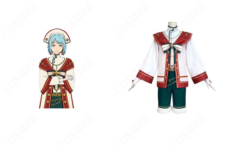 あんさんぶるスターズ! 紫之創 スタフェス衣装 コスプレ衣装の正面とキャラクター紫之創のイメージ。コスプレ衣装のディテールが完璧に再現されています。