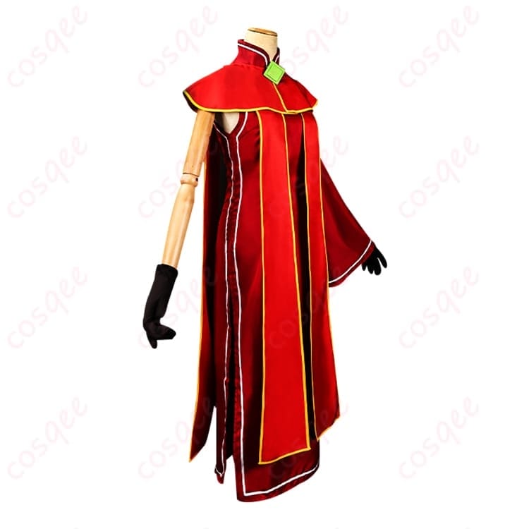 NARUTO 黒ツチ 第四次忍界大戦コスプレ｜赤チャイナ風と片袖で凛と映える一着 - 3枚目の画像