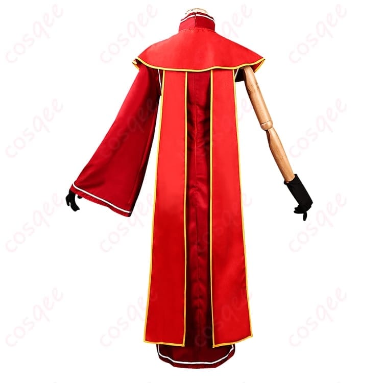 NARUTO 黒ツチ 第四次忍界大戦コスプレ｜赤チャイナ風と片袖で凛と映える一着 - 4枚目の画像