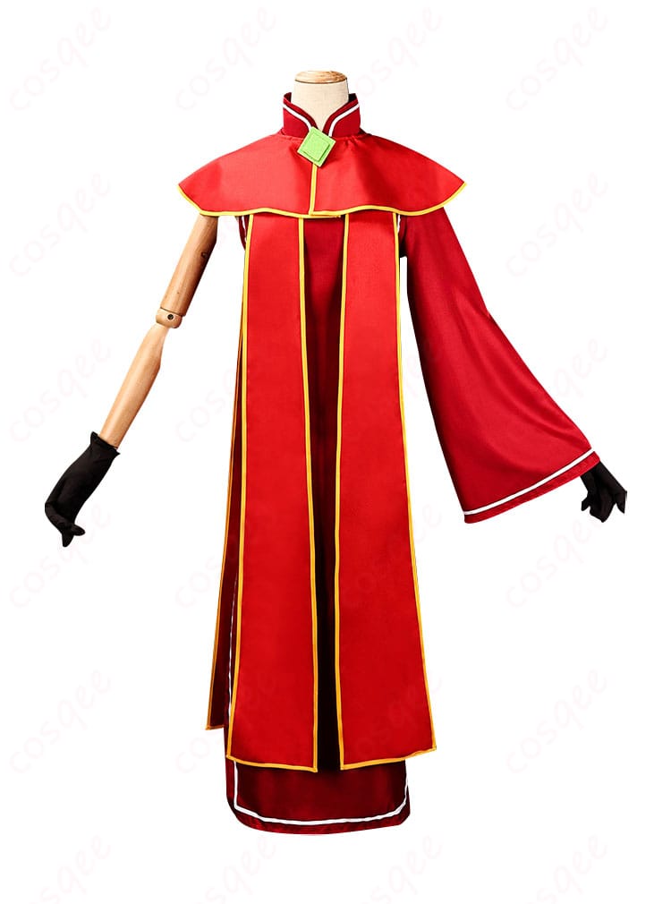 黒ツチのコスプレ衣装、赤いチャイナ風ドレスの正面全体画像