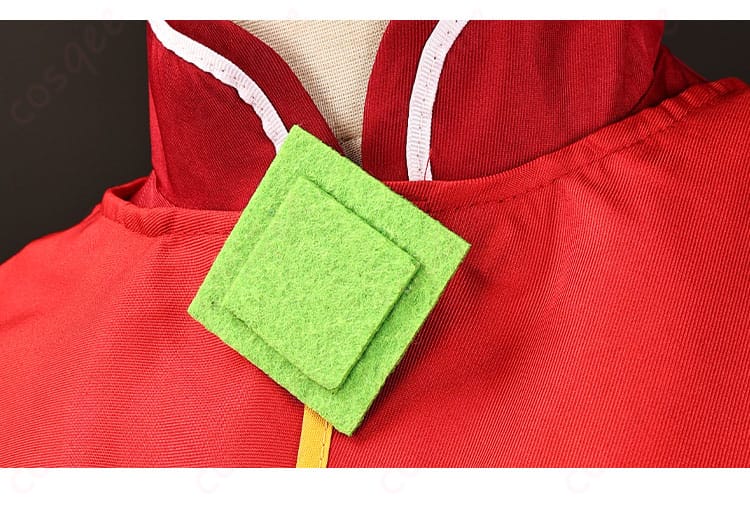 黒ツチコスプレ衣装の襟部分の装飾、華やかなデザイン