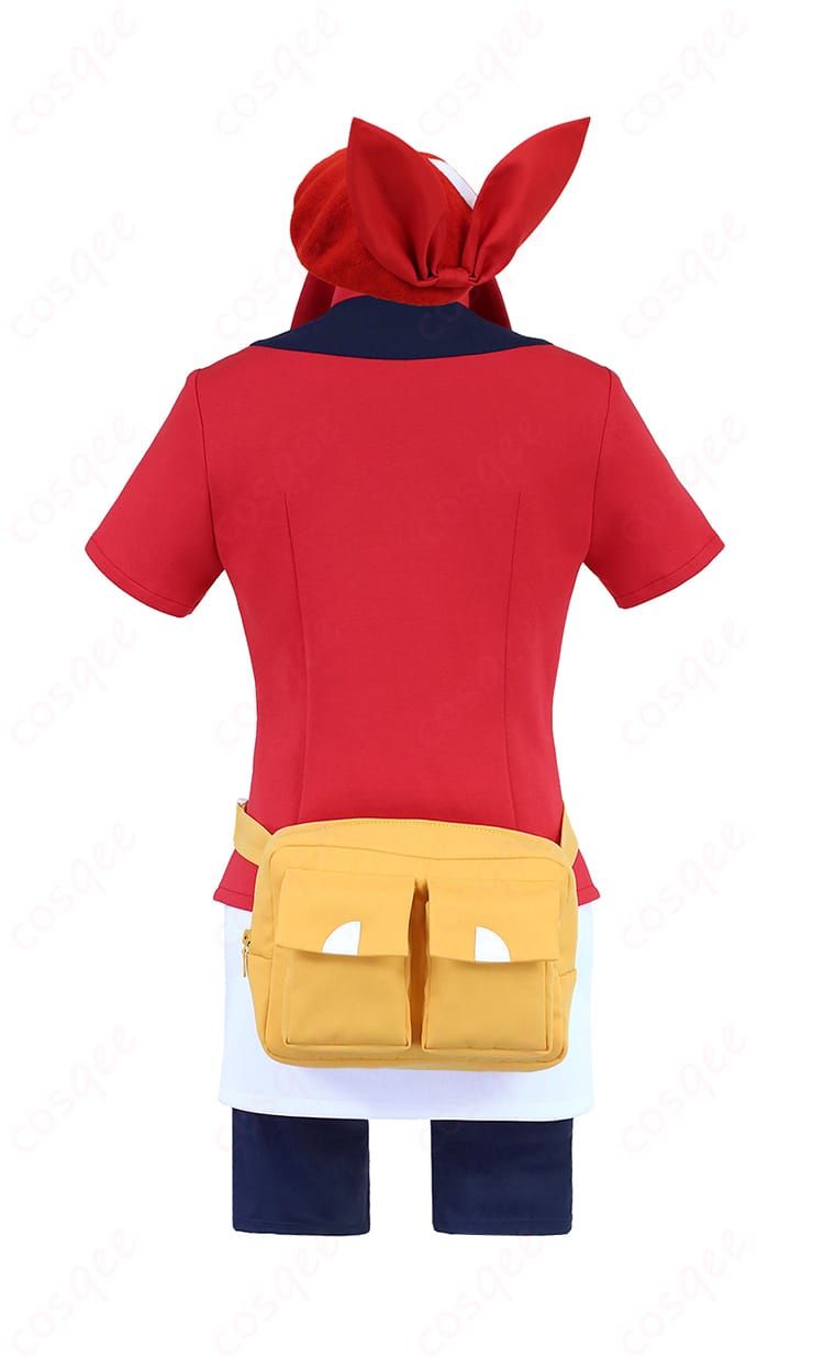 ハルカ コスプレ衣装 背面画像、エメラルド版コスプレ衣装のディテール