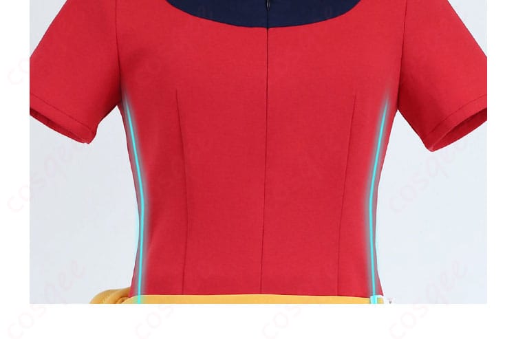 ハルカ コスプレ衣装 背面のデザインディテール、エメラルド版