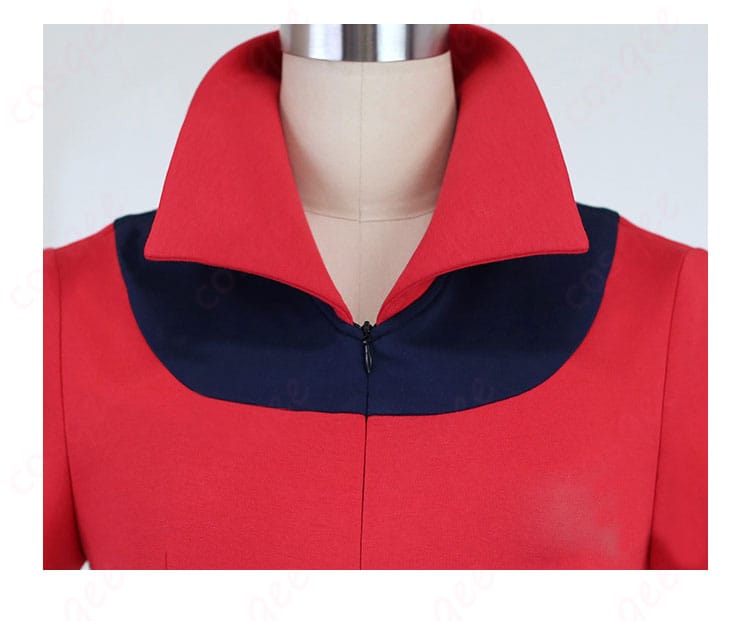 ハルカ コスプレ衣装 服装の領口装飾ディテール、エメラルド版のデザイン