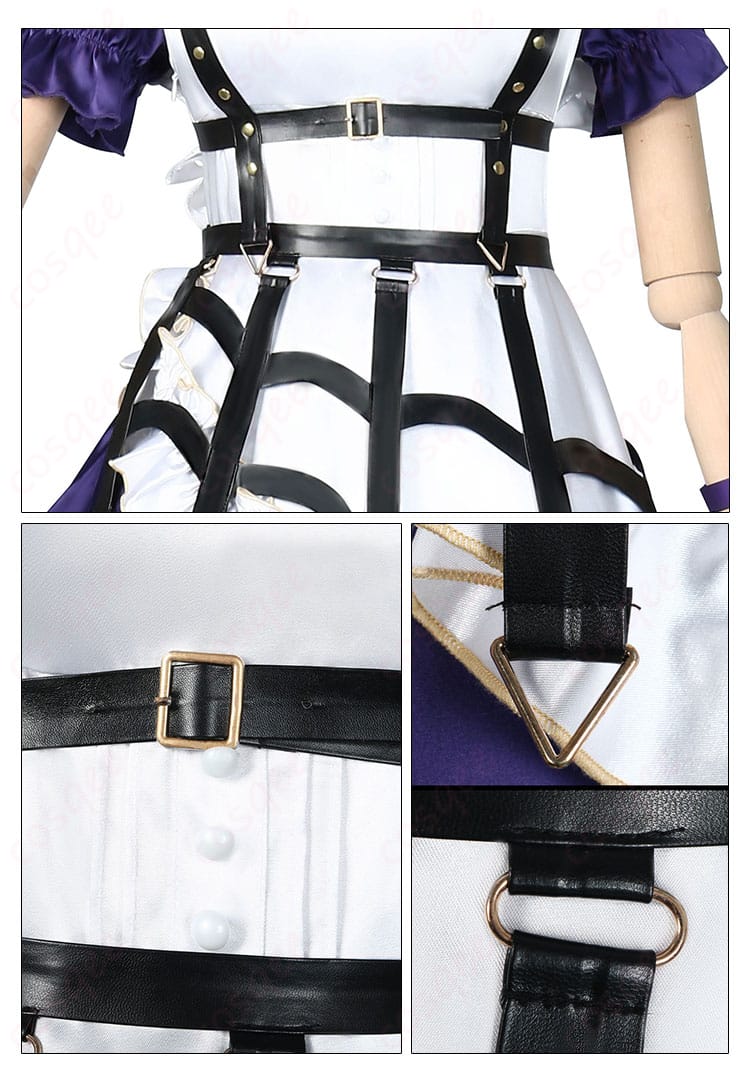 系帯の装飾をアップで撮影したコスプレ衣装 - 新ビジュアルに基づくデザイン