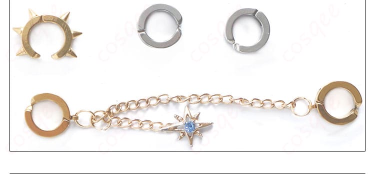 首飾りとアクセサリーの詳細画像 - コスプレ衣装に合わせた美しい装飾